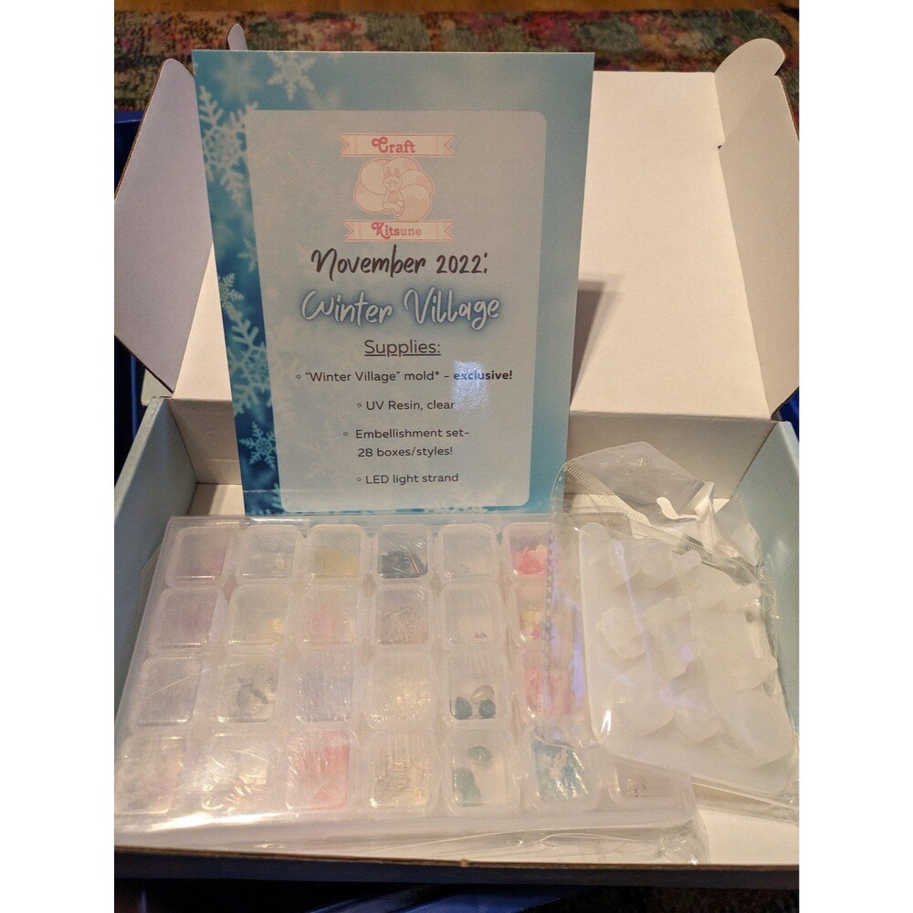 Craft Kitsune November 2022 Winter Village Kit Mold & Embellishments Only